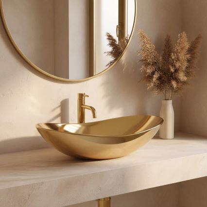 REA-U4545 - Vask til bordplade ROYAL 36x60,5 cm keramik/guld
