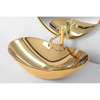 REA-U4545 - Vask til bordplade ROYAL 36x60,5 cm keramik/guld