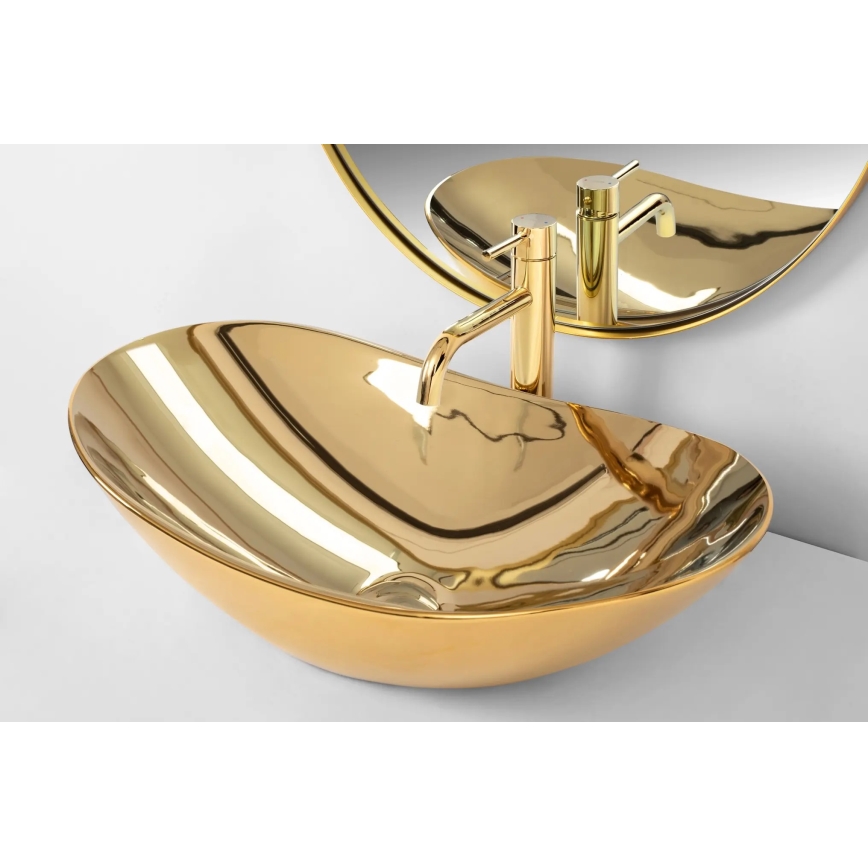 REA-U4545 - Vask til bordplade ROYAL 36x60,5 cm keramik/guld