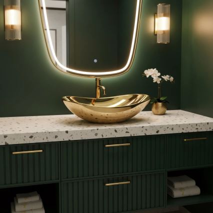 REA-U4545 - Vask til bordplade ROYAL 36x60,5 cm keramik/guld