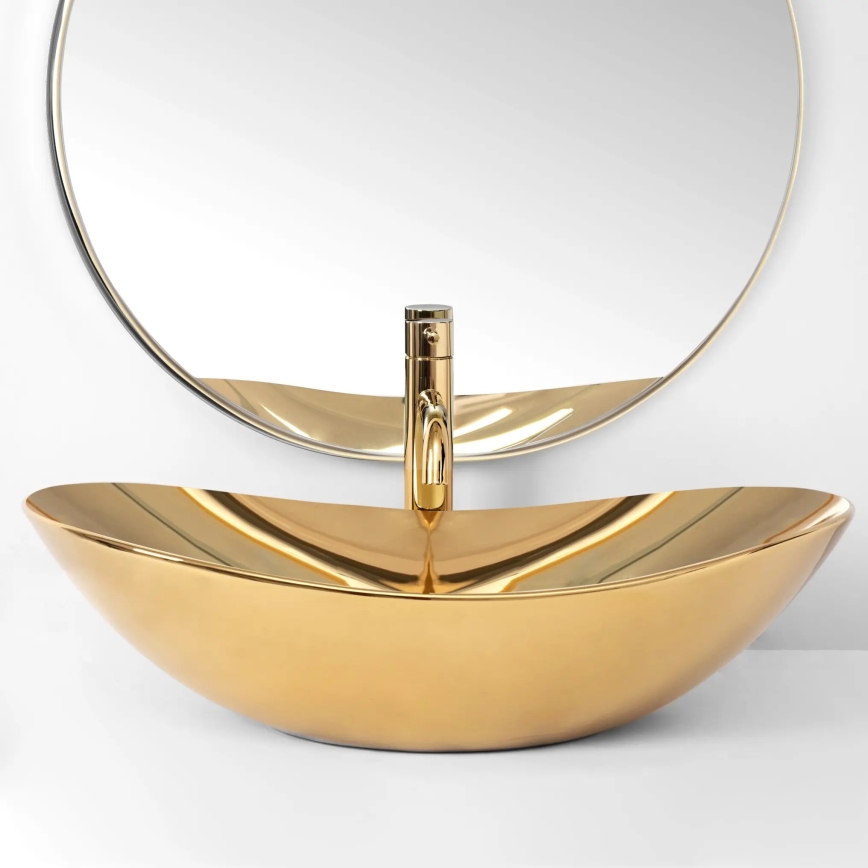 REA-U4545 - Vask til bordplade ROYAL 36x60,5 cm keramik/guld