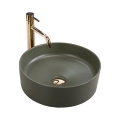 REA-U4567 - SAMI håndvask til bordplade Ø 37 cm, keramik, mat grøn