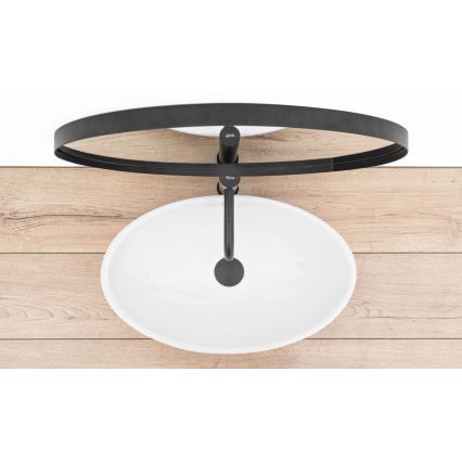 REA-U4603 - PAMELA håndvask til bordplade 33 x 53 cm, keramik, højglans hvid