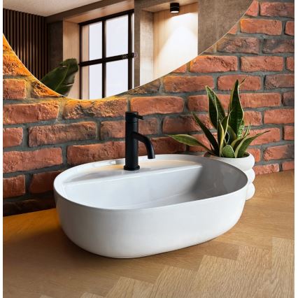 REA-U4620 - Håndvask til bordplade AURA 38,5x50,5 cm keramik/højglans hvid