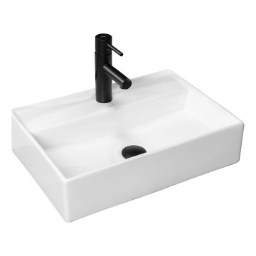 REA-U5000 - Håndvask til bordplade VALERIA 35,5x50,5 cm keramik/højglans hvid