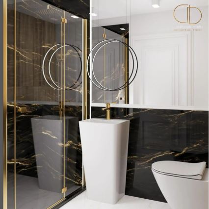 REA-U5637 - Fritstående håndvask ARIS 37,5x44 cm keramik/højglans hvid