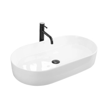 REA-U5801 - Bordmonteret håndvask NADIA 38,5x71 cm keramik/blank hvid