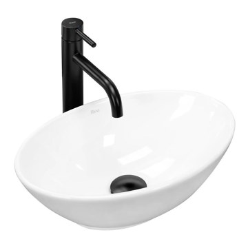 REA-U5804 - Håndvask til bordplade PAMELA MINI 26,5x40 cm keramik/højglans hvid