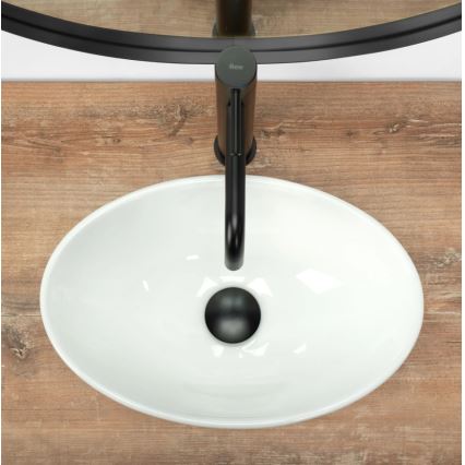 REA-U5804 - Håndvask til bordplade PAMELA MINI 26,5x40 cm keramik/højglans hvid