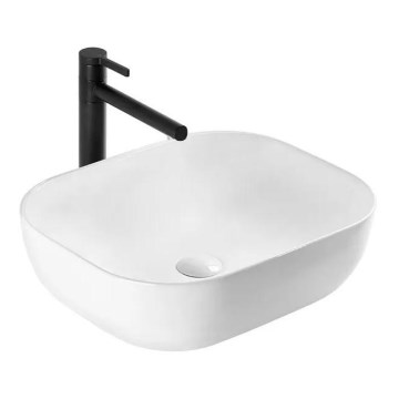 REA-U6300 - Vask til bordplade MONA SLIM 40x50,5 cm keramik/højglans hvid