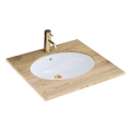 REA-U6330 - Nedfældet håndvask NEL 39x47,5 cm keramik/højglans hvid