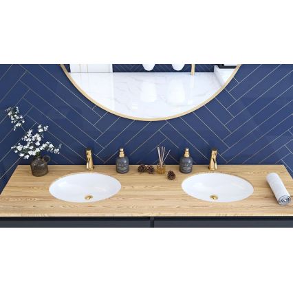 REA-U6330 - Nedfældet håndvask NEL 39x47,5 cm keramik/højglans hvid