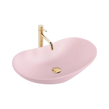 REA-U6374 - Håndvask til bordplade ROYAL 35,5x61,5 cm keramik/mat rosa