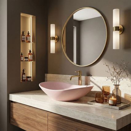 REA-U6374 - Håndvask til bordplade ROYAL 35,5x61,5 cm keramik/mat rosa