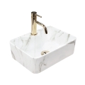REA-U6504 - Håndvask til bordplade KELLY MINI 31x41 cm, keramik/stenimitat