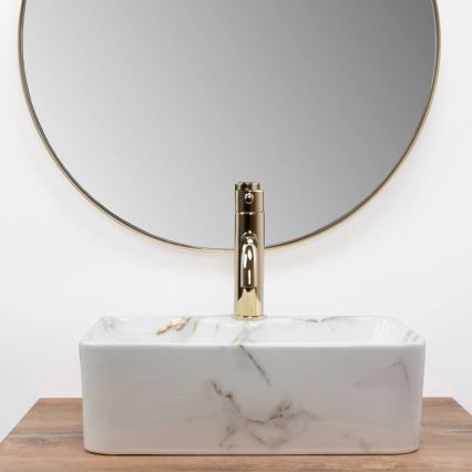 REA-U6504 - Håndvask til bordplade KELLY MINI 31x41 cm, keramik/stenimitat