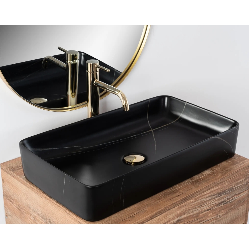 REA-U6510 - Vask til bordplade DENIS 35x61,5 cm keramik/mat sort