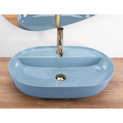 REA-U6618 - AURA vask til bordplade 41x61 cm keramik/højglansblå