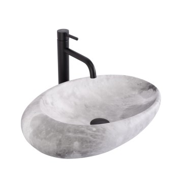 REA-U6651 - Håndvask til bordplade ROXY 31x49 cm keramik/grå/stenimitation