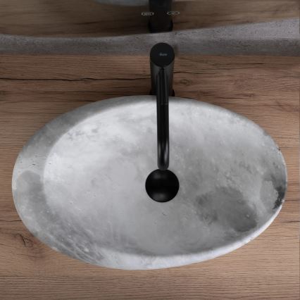 REA-U6651 - Håndvask til bordplade ROXY 31x49 cm keramik/grå/stenimitation