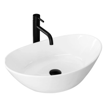 REA-U6801 - Håndvask til bordplade KATE 33,5x55,5 cm keramik/højglans hvid