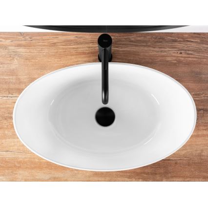 REA-U6802 - Håndvask til bordplade KATE 27x45 cm keramisk/højglans hvid