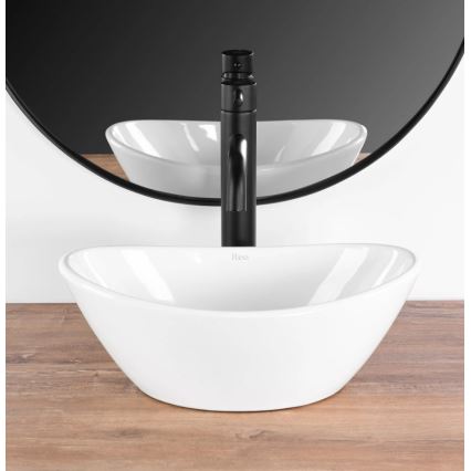 REA-U6803 - Vask til bordplade KATE 24,5 x 36,5 cm keramik/højglans hvid