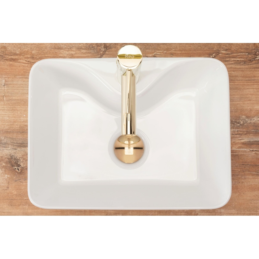 REA-U8196 - Bordmonteret håndvask KELLY MINI 31x41 cm keramik/blank hvid