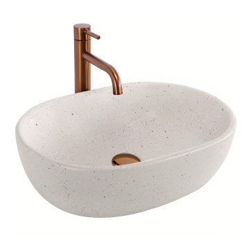 REA-U8480 - Vask til bordplade AMELIA 34,5x48 cm keramik/stenimitat