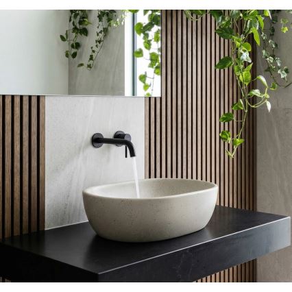 REA-U8480 - Vask til bordplade AMELIA 34,5x48 cm keramik/stenimitat
