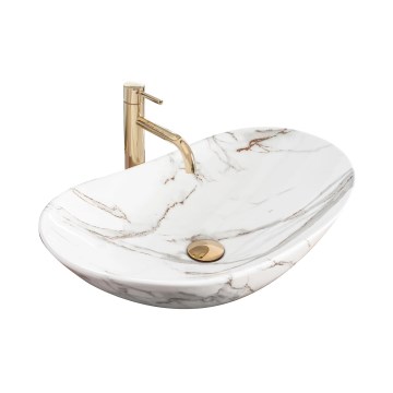 REA-U8548 - Vask til bordplade ROYAL 36x60,5 cm keramik/marmordekor