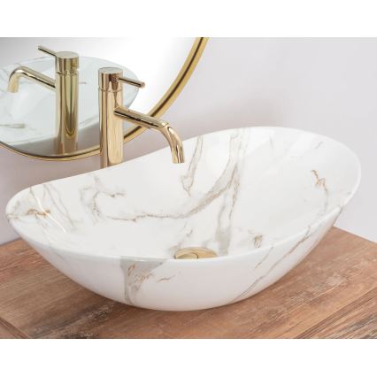 REA-U8548 - Vask til bordplade ROYAL 36x60,5 cm keramik/marmordekor