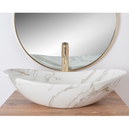 REA-U8548 - Vask til bordplade ROYAL 36x60,5 cm keramik/marmordekor