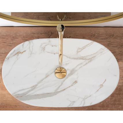 REA-U8548 - Vask til bordplade ROYAL 36x60,5 cm keramik/marmordekor