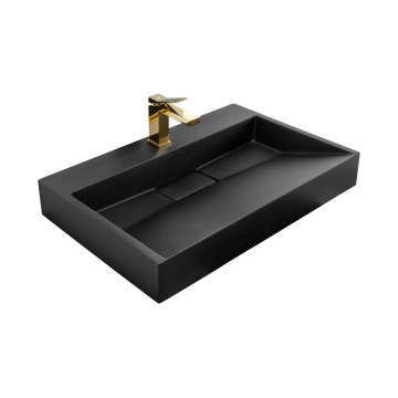 REA-U8802 - Vask til bordplade GOYA 46x70 cm, komposit/mat sort