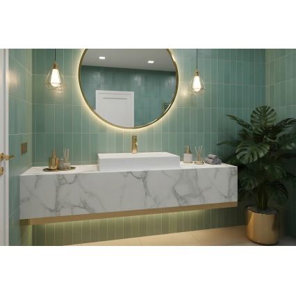 REA-U8901 - Vask til bordplade GOYA 37x60 cm komposit/mat hvid