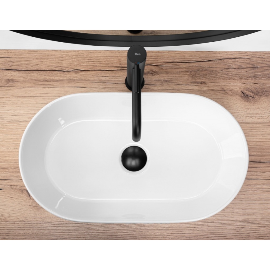 REA-U9108 - Vask til bordplade LAYLA 30x53 cm keramik/højglans hvid