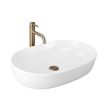 REA-U9653 - Håndvask til bordplade CLEO 41x60,5 cm keramik/mat hvid