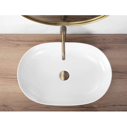 REA-U9653 - Håndvask til bordplade CLEO 41x60,5 cm keramik/mat hvid