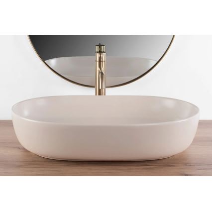 REA-U9655 - Håndvask til bordplade CLEO 41x60,5 cm keramik/beige