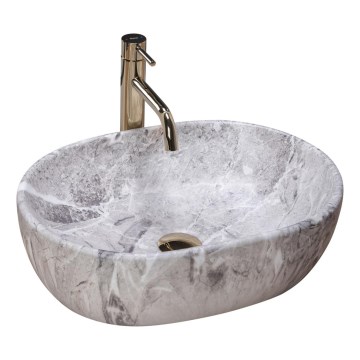 REA-U9888 - Vask til bordplade LARA 35 x 48,5 cm, keramik/stenlook