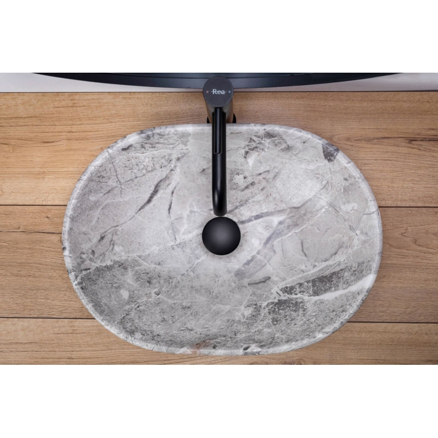 REA-U9888 - Vask til bordplade LARA 35 x 48,5 cm, keramik/stenlook