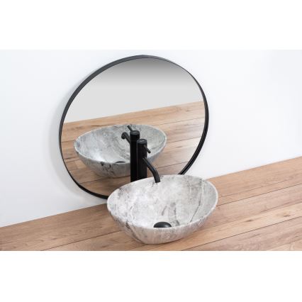 REA-U9908 - Håndvask til bordplade SOFIA 34,5x41 cm keramisk/stenlook