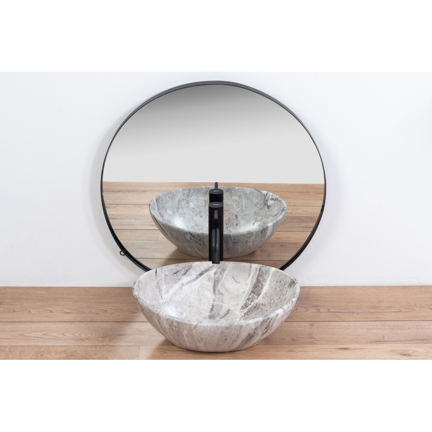 REA-U9908 - Håndvask til bordplade SOFIA 34,5x41 cm keramisk/stenlook