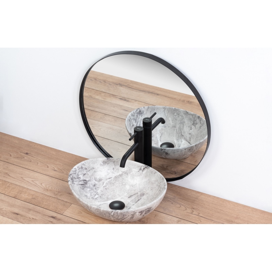 REA-U9908 - Håndvask til bordplade SOFIA 34,5x41 cm keramisk/stenlook