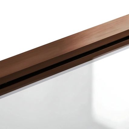 REA-W5696 - Foldbar badekarskærm AGAT 140x80 cm børstet kobber/klart glas