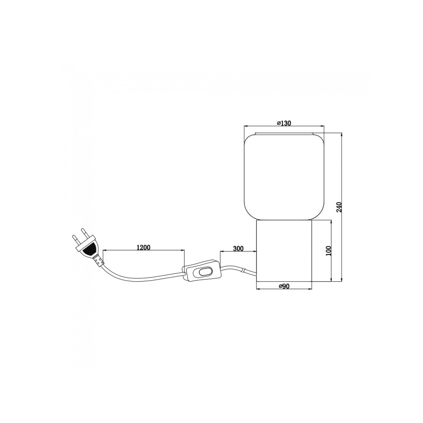 Reality - Bordlampe NICO 1xE27/40W/230V