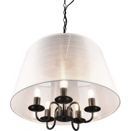 Belysning - LED lysekrone på kæde CIMA 5xE14/40W/230V grå