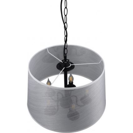 Belysning - LED lysekrone på kæde CIMA 5xE14/40W/230V grå