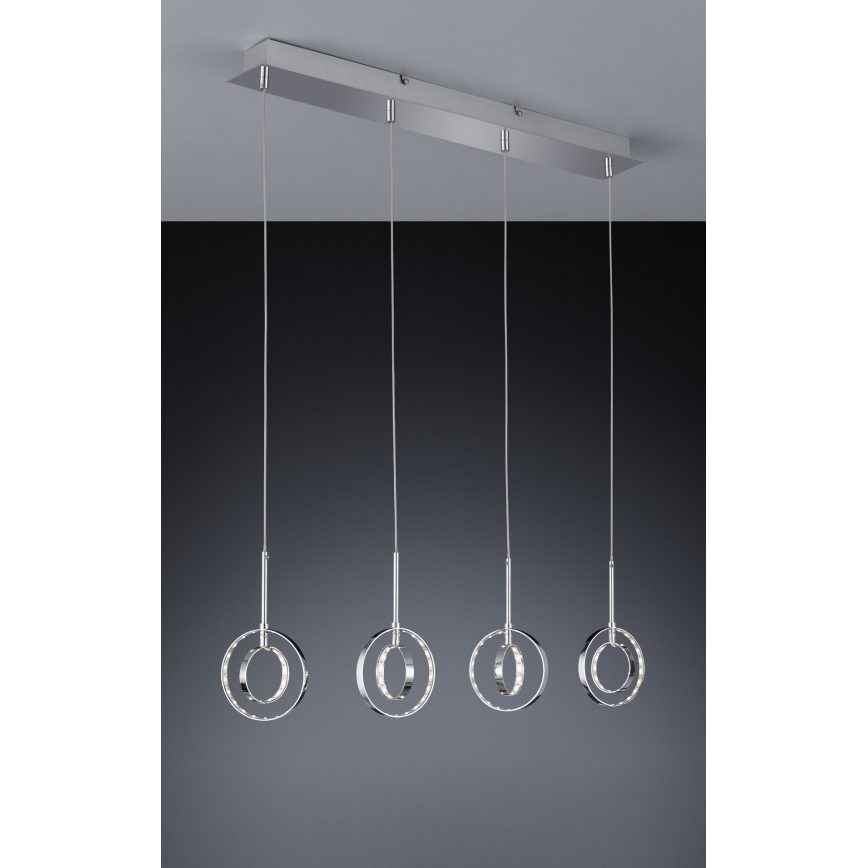 Reality - LED lysekrone i snor PRATER 4xLED/4W/230V
